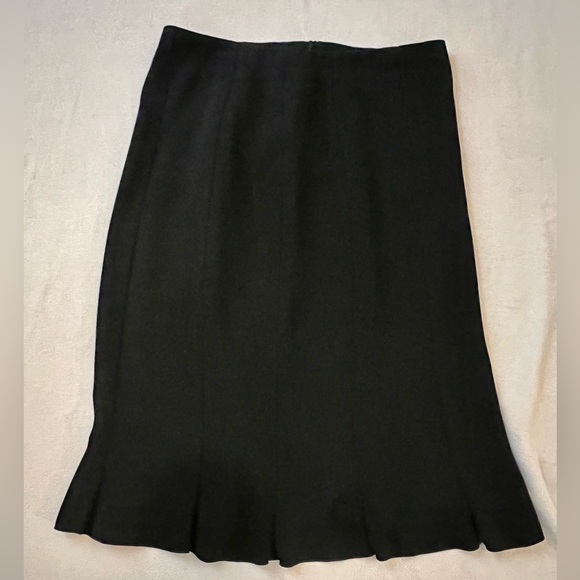 Vintage Xandres Pencil Skirt With Flutter Hem, Size 38 - Picture 7 of 7
